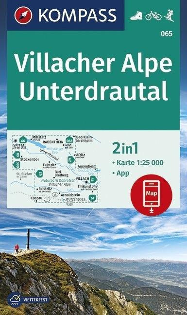 065 Villacher Alpe, Unterdrautal - Kompass Wanderkarte