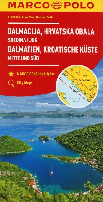 Marco Polo Kroatische Küste Mitte und Süd 1:200.000
