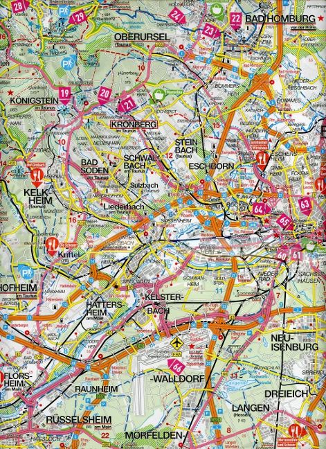 Frankfurt/Taunus 1:100.000 - Marco Polo Freizeitkarte
