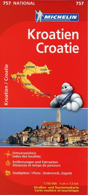 Kroatien Michelin - 1:750.000