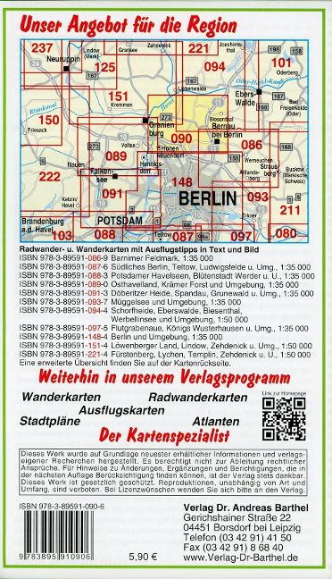 090 Naturpark Barnim, Wandlitzer See und Umgebung 1:35.000