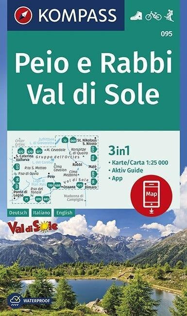 095 Peio e Rabbi, Val di Sole - Kompass Wanderkarte