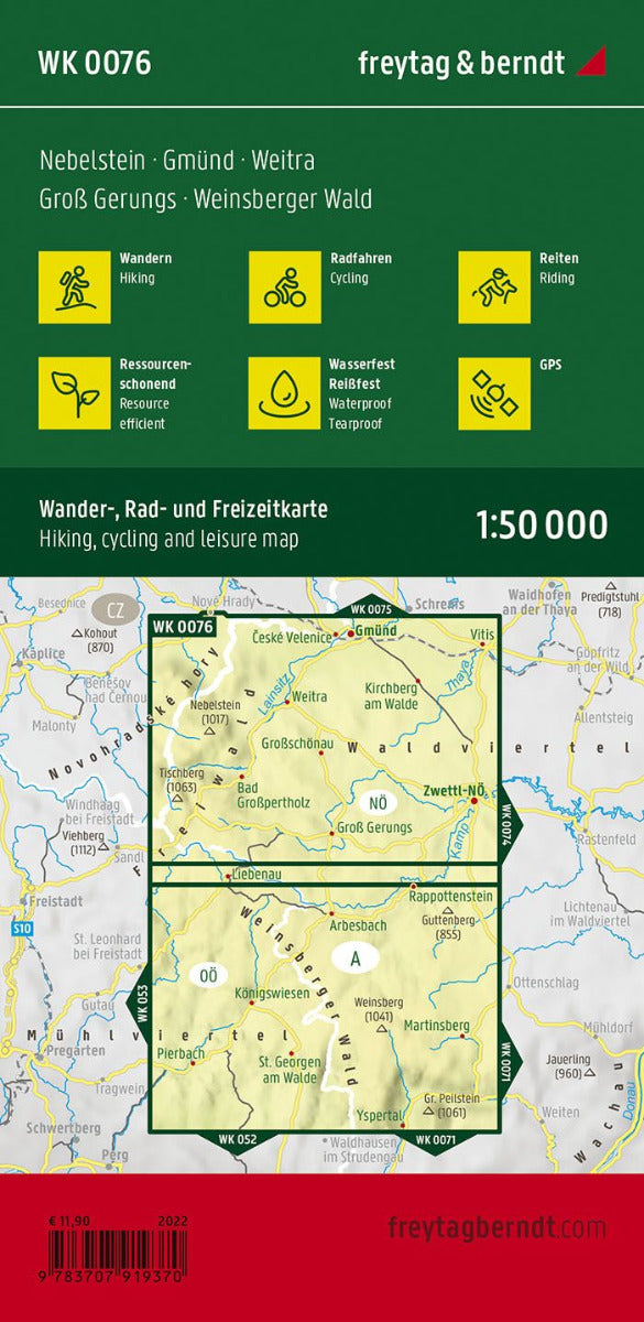 WK 0076 Nebelstein - Gmünd - Weitra 1:50.000