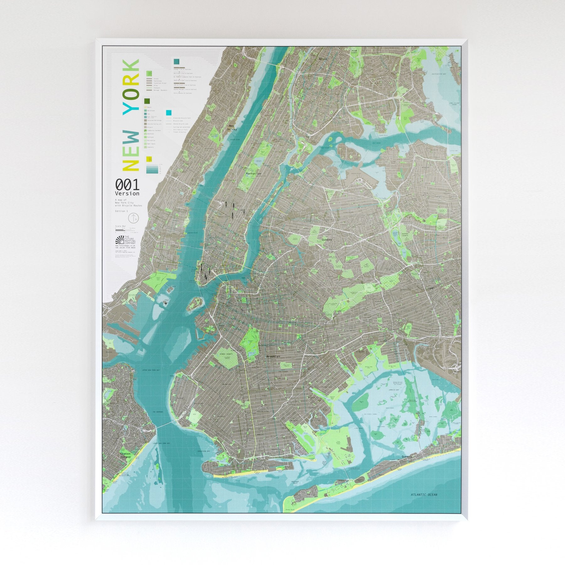 Ü187 New York Map - The Future Mapping Company