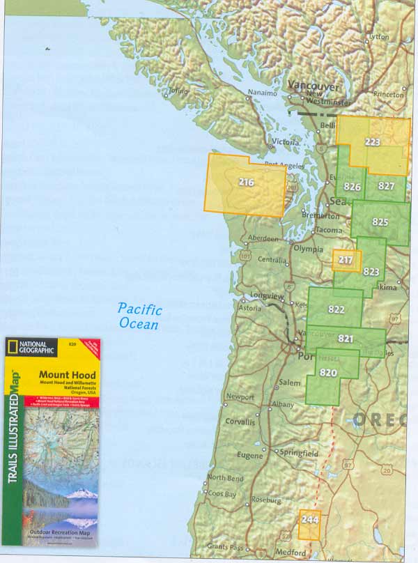 Pacific Northwest Trails Illustrated - Ng Ti Pacificnorthwest Schn 