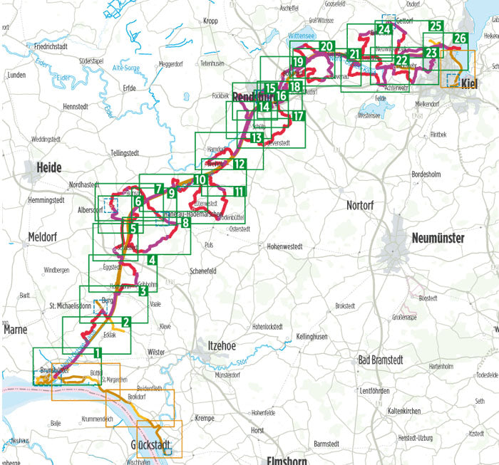 nord-ostsee-kanal rennrad Nord-Ostsee-Kanal-Route