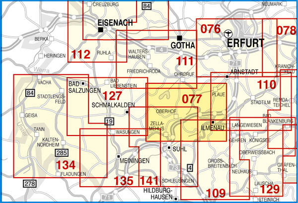 077 Oberhof, Ilmenau, Zella-Mehlis und Umgebung - 1:35.000