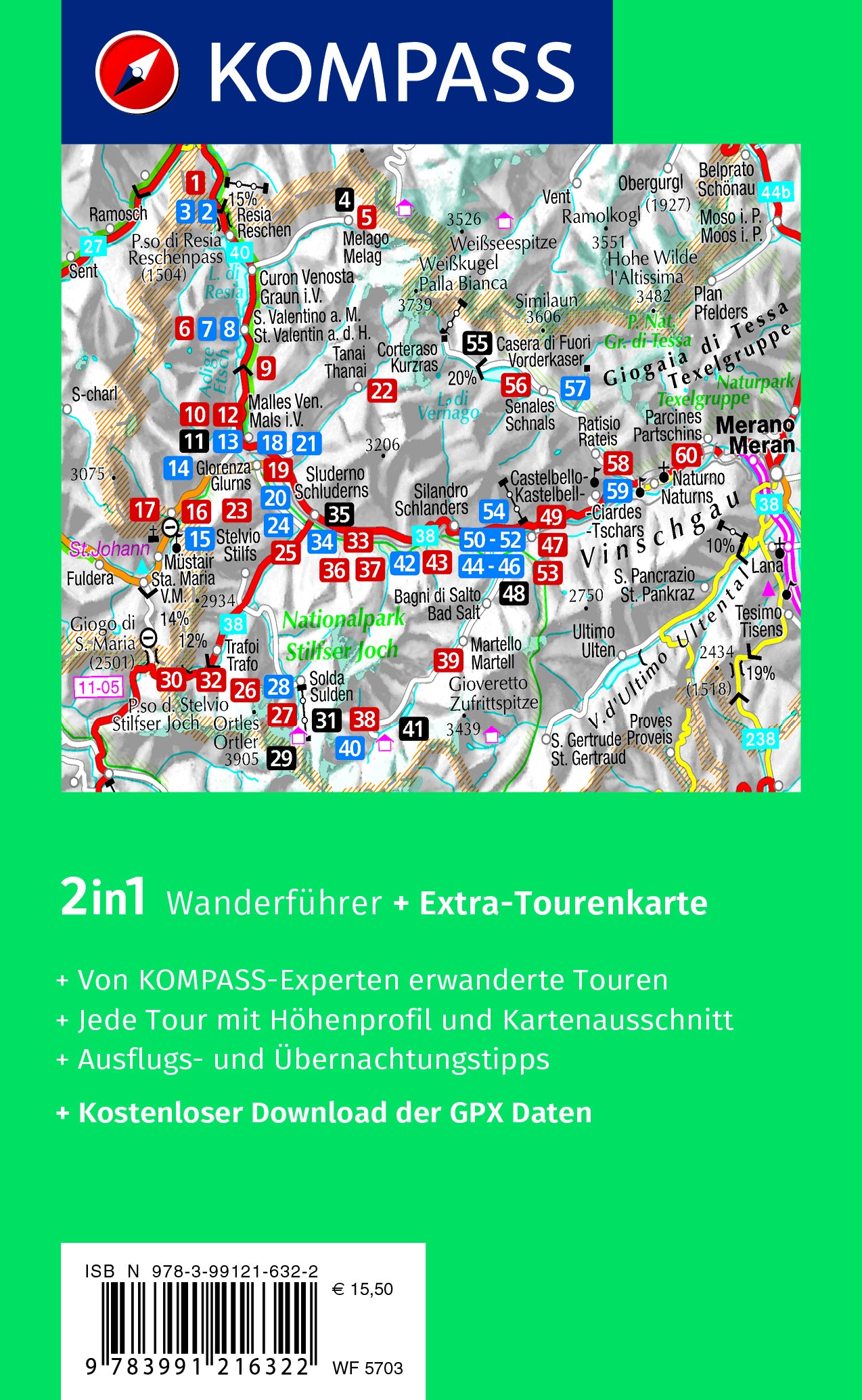Ortlergruppe und Vinschgau - Kompass Wanderführer