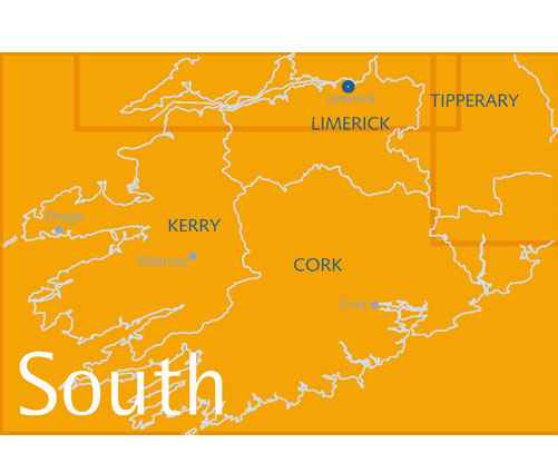 Irland Süd 1:250.000 - Straßenkarte Ordnance Survey