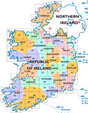 Irland 1:50.000 - Wanderkarten - OS Discovery