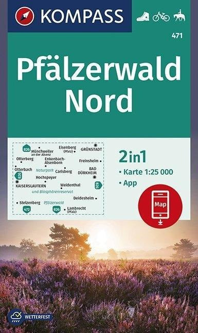 471 Pfälzerwald Nord 1:25.000 - Kompass Karten