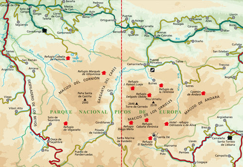 Picos de Europa 1:40.000 Wanderkarte Editorial Alpina