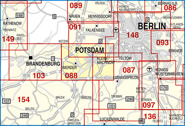 088 Potsdamer Havelseen, Blütenstadt Werder und Umgebung 1:35.000