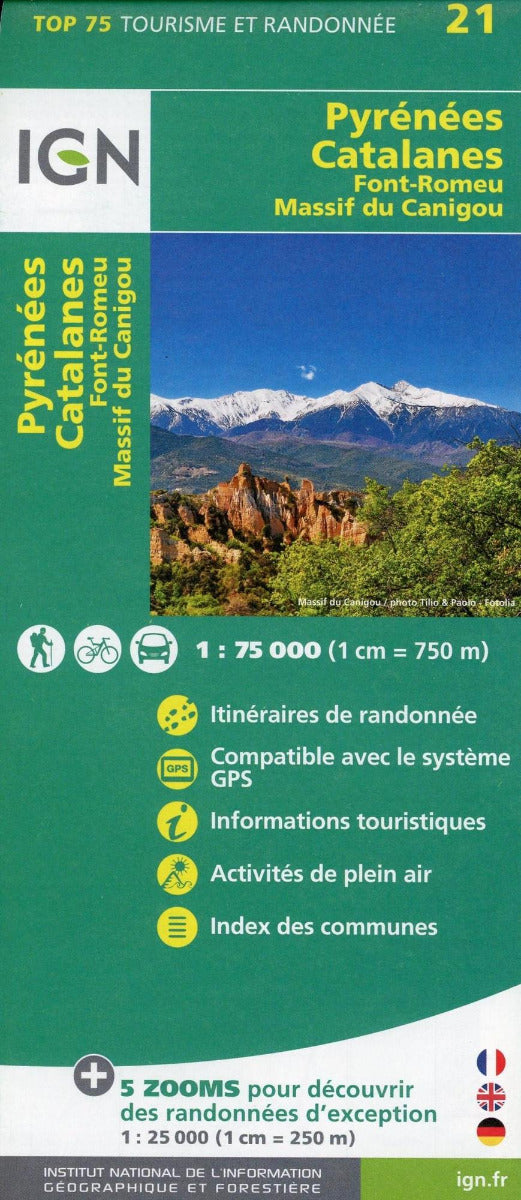 Pyrénées Catalanes 1:75 000