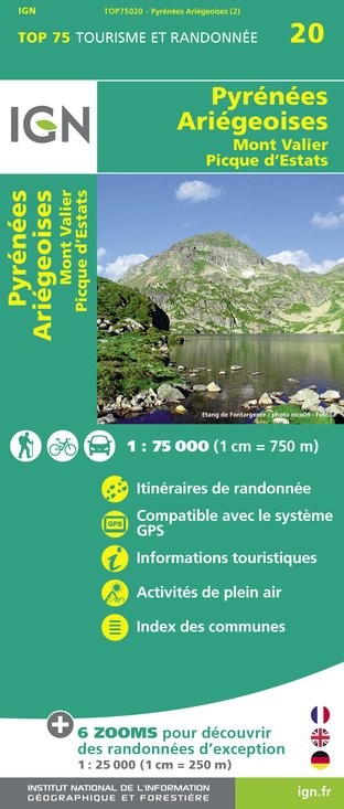 Pyrénées Ariégeoises 1:75 000