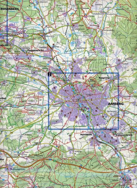 176 Regensburg-Amberg-Schwandorf - Kompass Wanderkarte