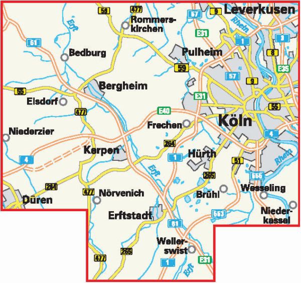 Rhein-Erft-Kreis 1:50.000 - BVA Fahrradkarte