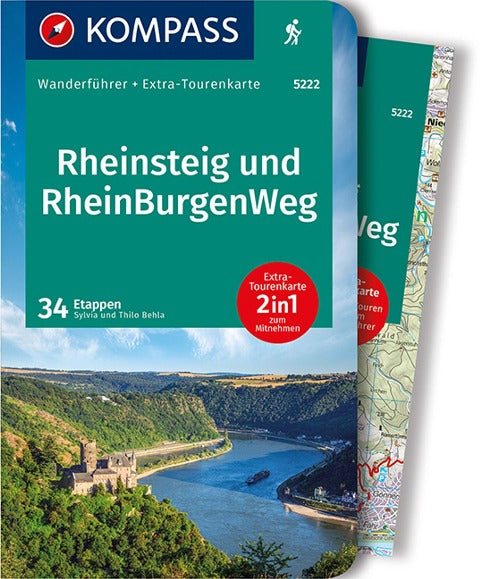 Rheinsteig und RheinBurgenWeg - Kompass Wanderführer
