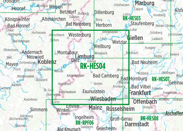 Rhein-Main, Taunus (RK-HES04) 1:75.000 - Bikeline Fahrradkarte