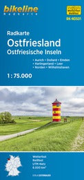 Ostfriesland • Ostfriesische Inseln (RK-NDS01) 1:75.000 - Bikeline Fahrradkarte