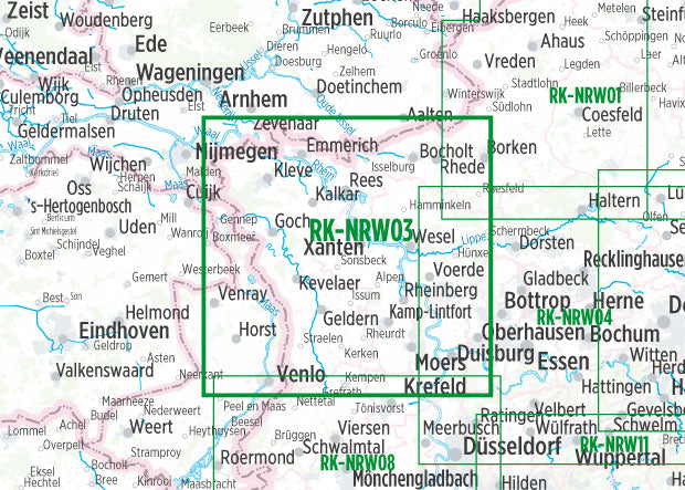 Niederrhein Nord (RK-NRW03) 1:75.000 - Bikeline Fahrradkarte