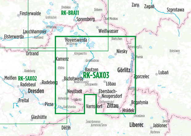 Oberlausitz (RK-SAX03) 1:75.000 - Bikeline Fahrradkarte