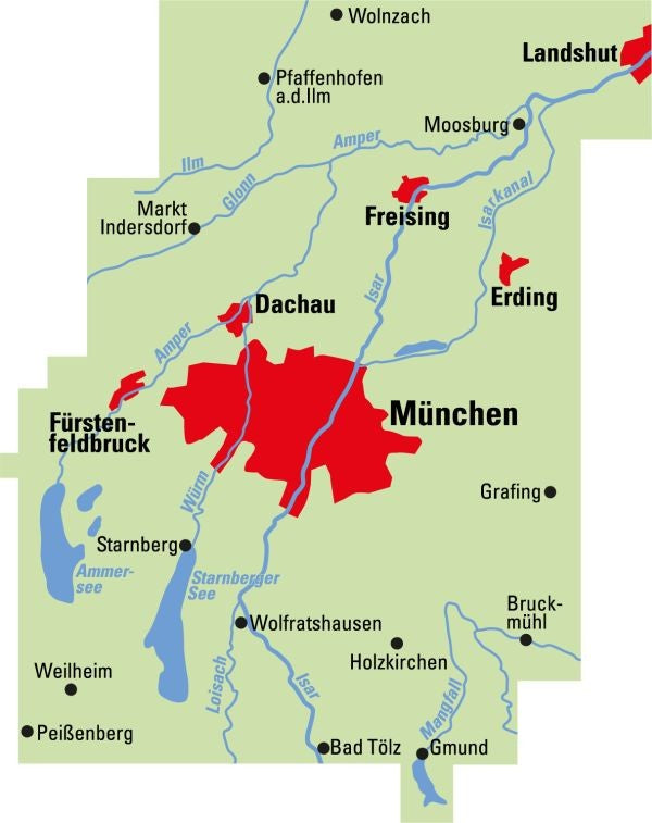 München und Umgebung - ADFC Regionalkarte