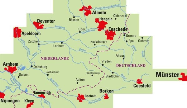 Münsterland West / Achterhoek - ADFC Regionalkarte