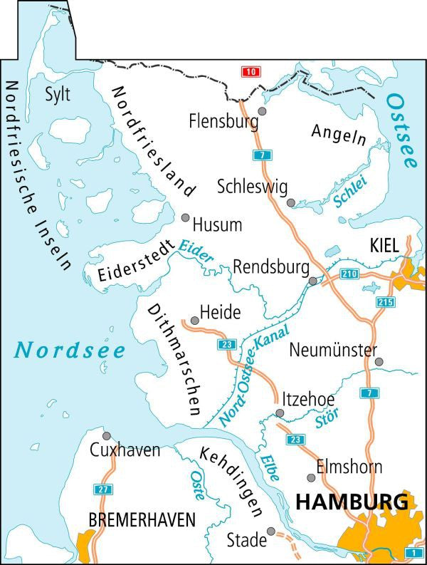 ADFC-Radtourenkarte 01 Nordfriesland /Schleswig 1 : 150.000