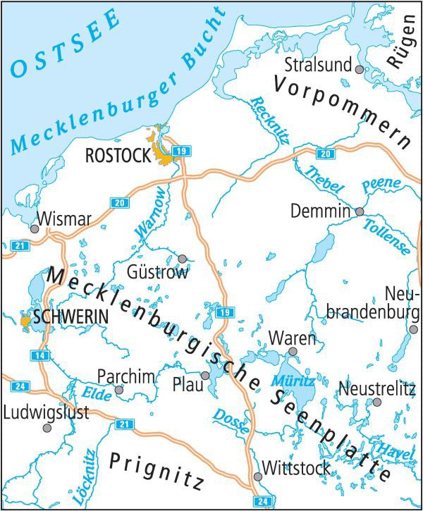 ADFC-Radtourenkarte 03 Ostseeküste / Mecklenburg 1 : 150.000