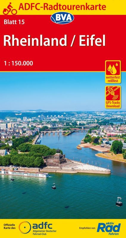 ADFC-Radtourenkarte 15 Rheinland / Eifel 1:150.000