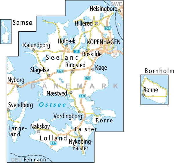 Kopenhagen / Seeland - ADFC-Radtourenkarte 1:150.000 - Dänemark 3