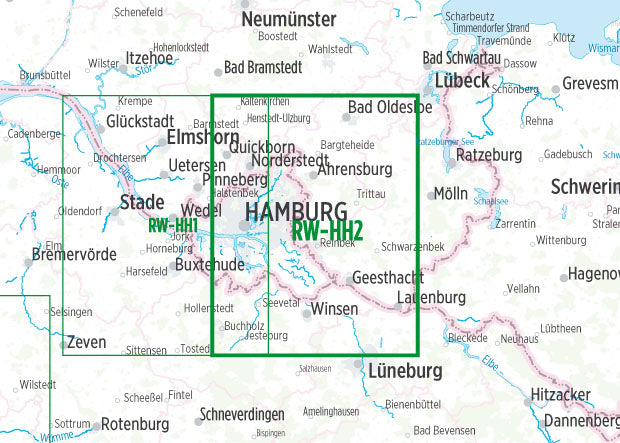 Hamburg Ost 1 : 60.000 - bikeline Radwanderkarte