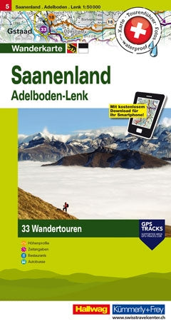 Saanenland, Adelboden-Lenk 1:50.000 - Touren-Wanderkarte