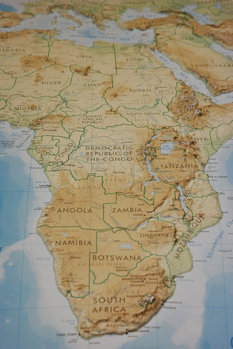 Reliefkarte Afrika 1:14.000.000 - LAC