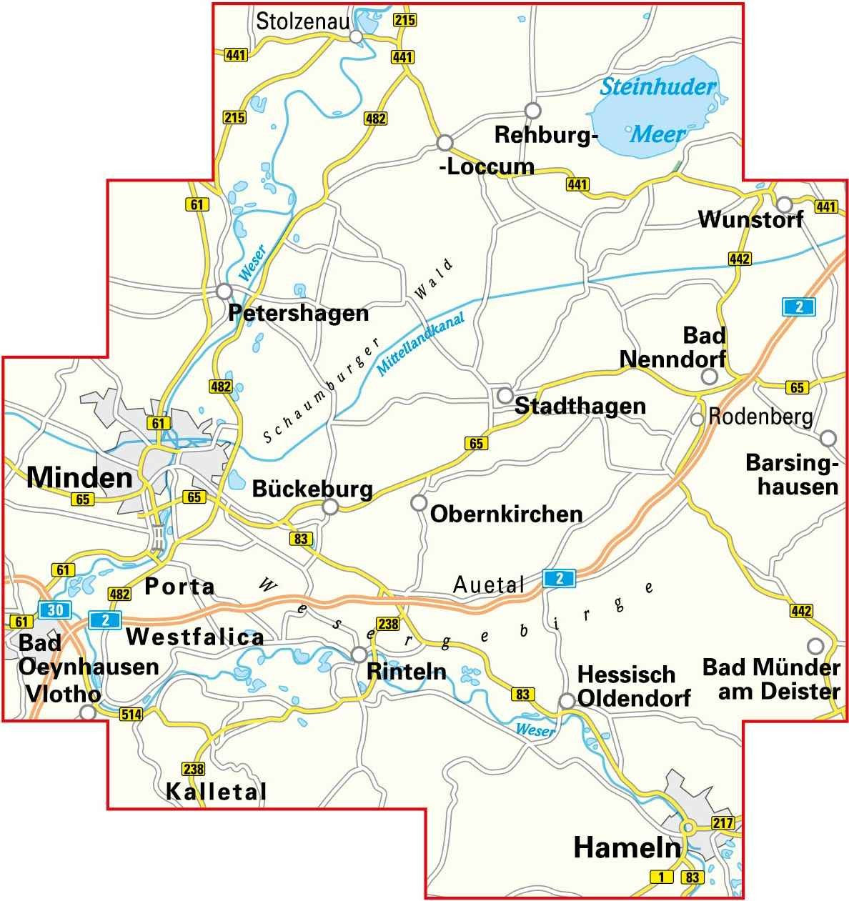 Schaumburger Land / Bückeburg 1:50.000 - BVA Fahrradkarte