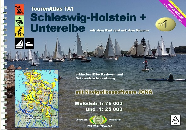 TourenAtlas TA1 - Wasserwandern Schleswig-Holstein + Unterelbe