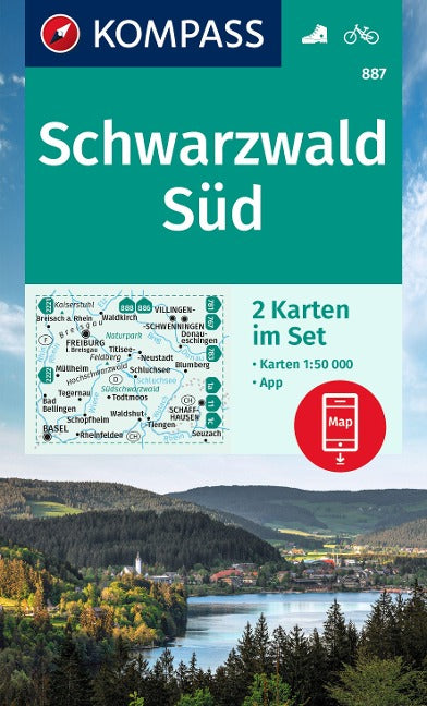 887 Schwarzwald Süd 1:50.000 - Kompass Wanderkartenset