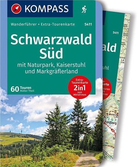 Schwarzwald Süd mit Naturpark, Kaiserstuhl und Markgräflerland - Wanderführer mit Extra-Tourenkarte