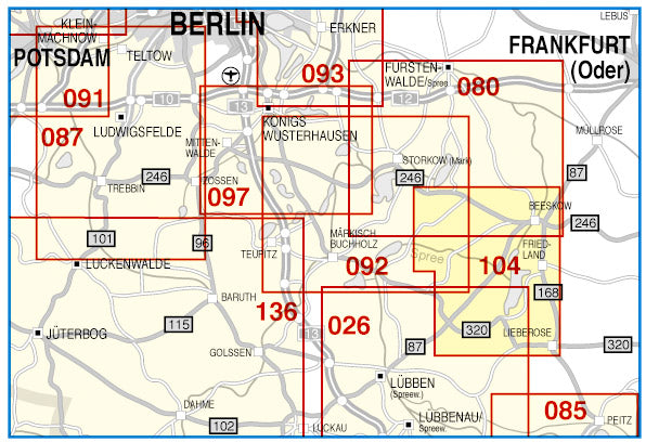 104 Schwielochsee, Beeskow und Umgebung 1:35.000