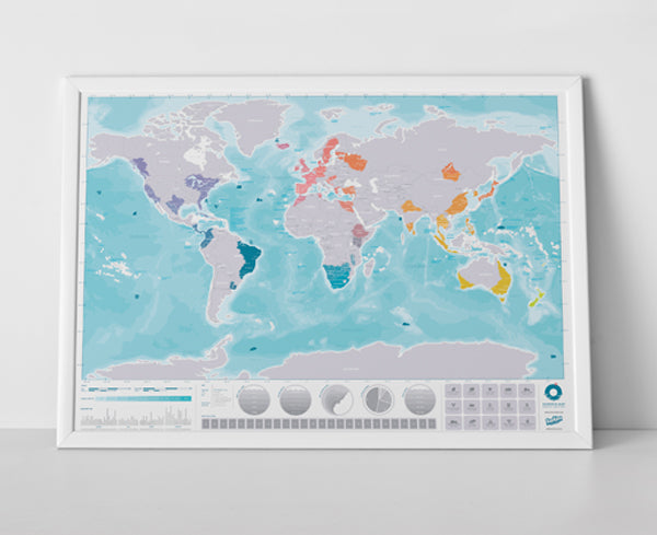 Lukies Scratch Map Oceans Edition Translucent