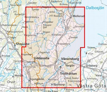 Trollhättan Vänersborg & Kroppefjäll 1:50 000 - Calazo Wanderkarte