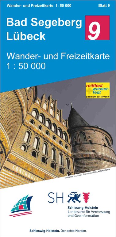 9 Bad Segeberg - Lübeck 1 : 50 000 - Wander- und Freizeitkarte Schleswig-Holstein
