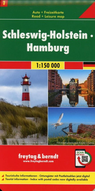 Schleswig-Holstein - Hamburg, Autokarte 1:150.000 Blatt 1 - Freytag und Berndt