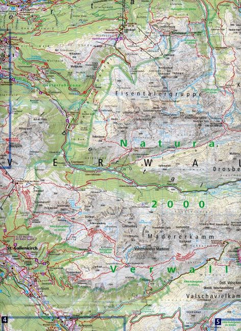 41 Silvretta, Verwallgruppe 1:50.000- Kompass Wanderkarten