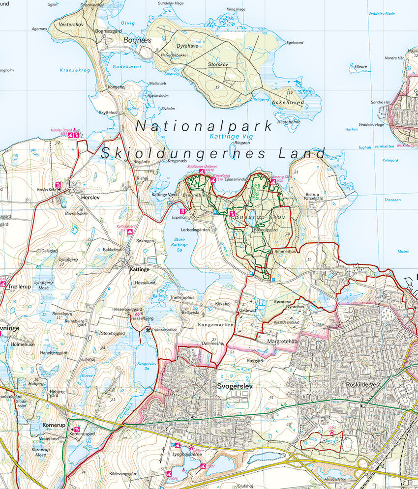 Roskilde & Nationalpark Skjoldungernes Land 1:30.000