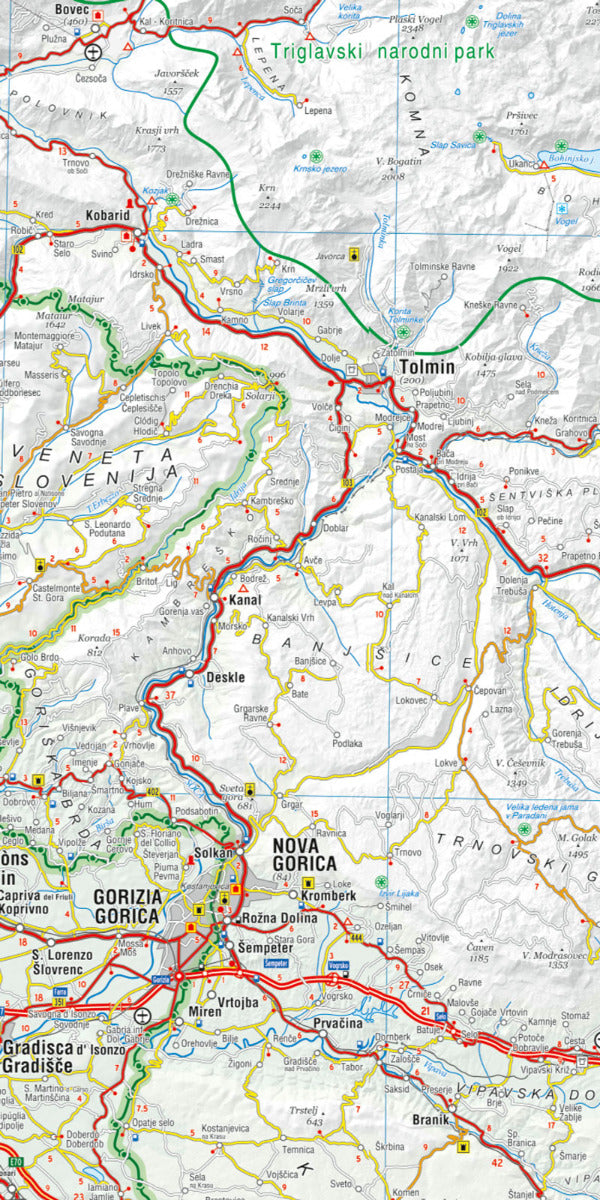 Slowenien (Julische Alpen . Karawanken) 1:250.000 - MoTourMaps - Motorradkarte
