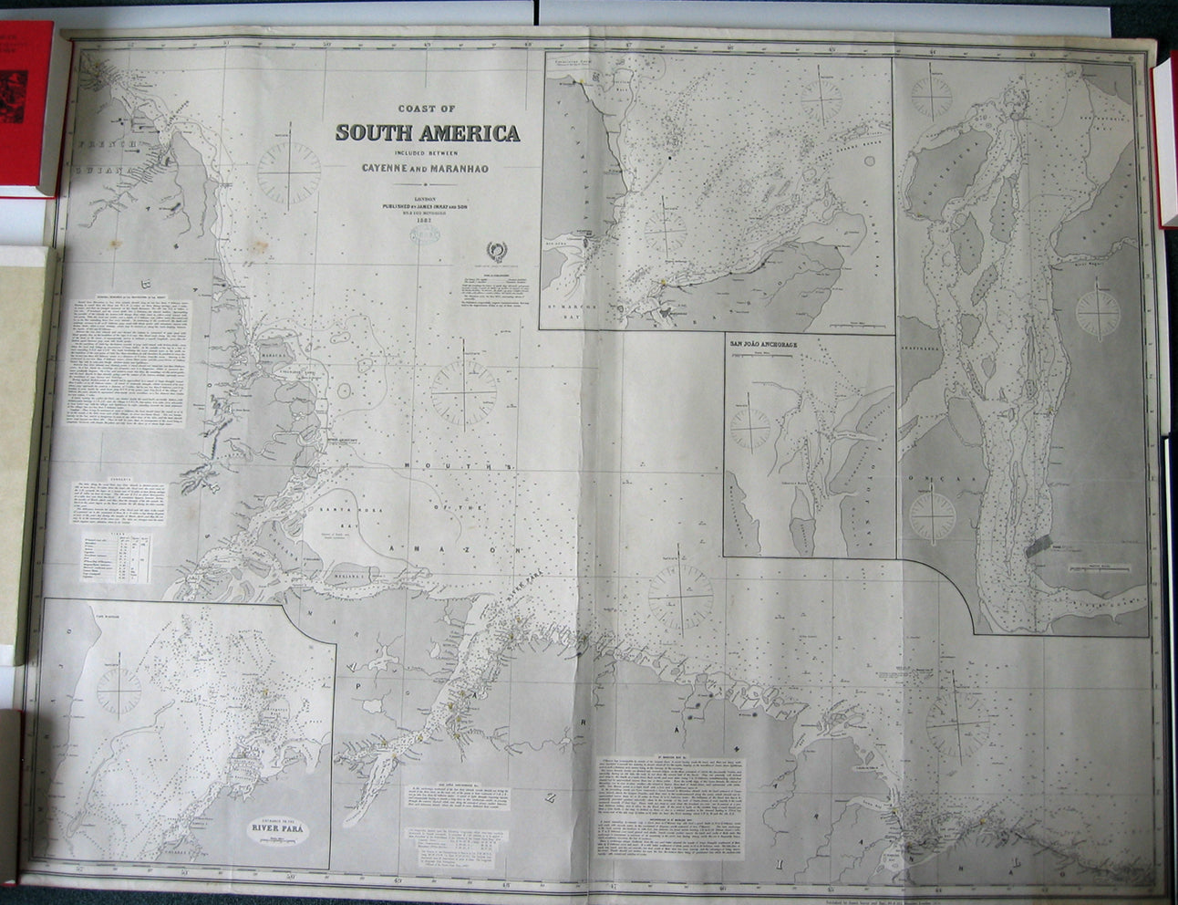 James Imray & Son: Coast of South America included between Cayenne and Maranhao, 1882 [Blueback sea chart]
