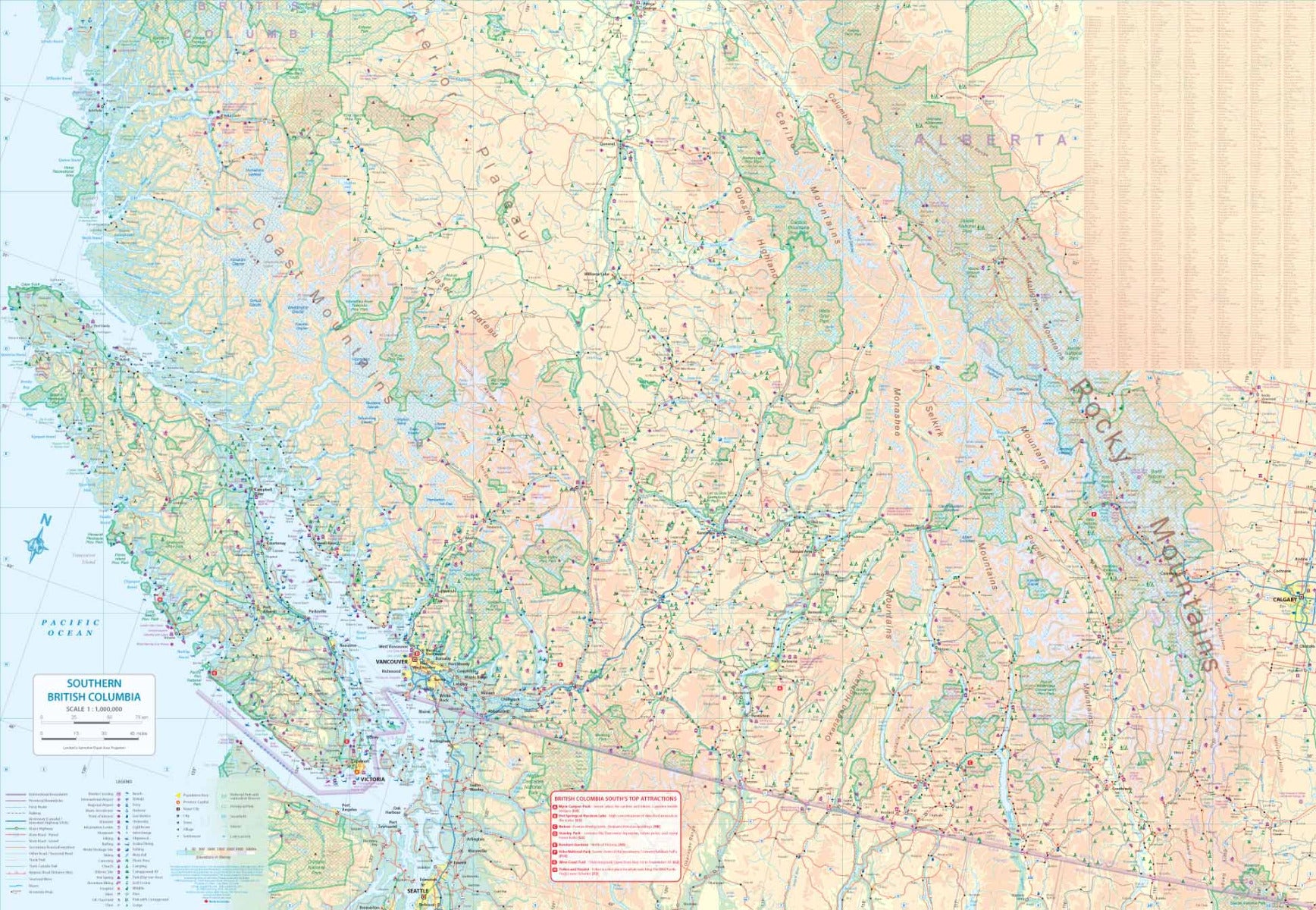 Alberta & Southern British Columbia 1:1.000.000 ITM