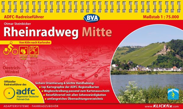 Rheinradweg Mitte - ADFC-Radreiseführer
